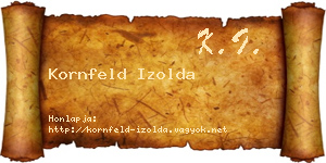 Kornfeld Izolda névjegykártya