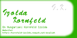 izolda kornfeld business card
